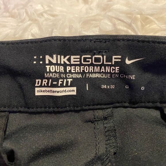 Nike Golf Tour Performance Dri-Fit Black Slacks 34x32 - Picture 5 of 7